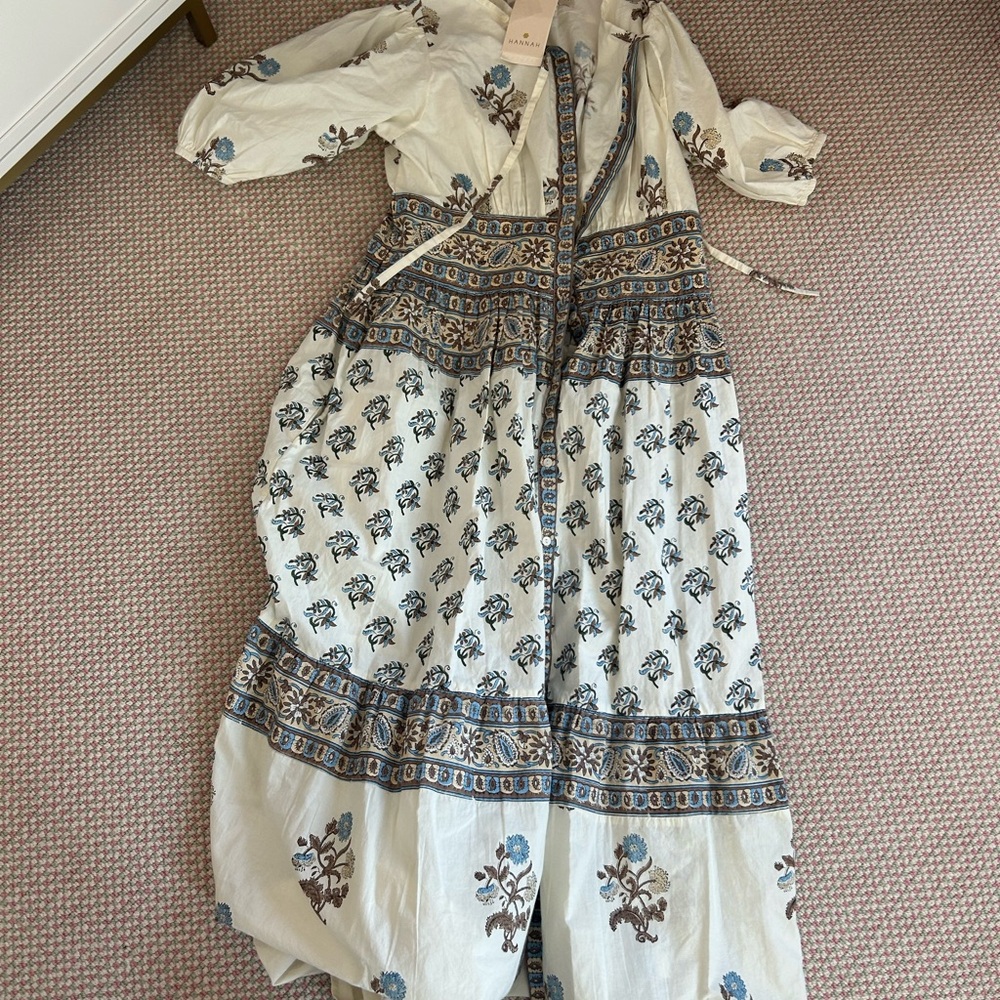 HANNAH Camilla Sandwhisper Ellipse Maxi Dress, NWT!! size 3 (XL) Perf for summer - Picture 6 of 16